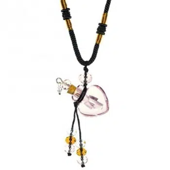 collier diffuseur huile essentielle Coeur Rubis