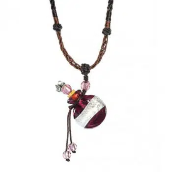 collier diffuseur huile essentielle Fiole Rubis