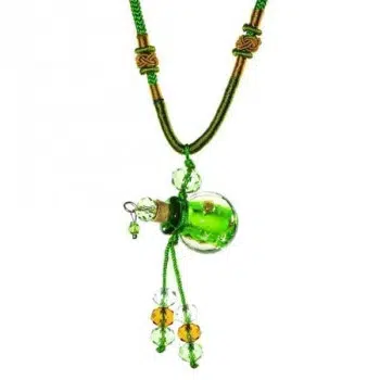 collier diffuseur huile essentielle Perle Emeraude